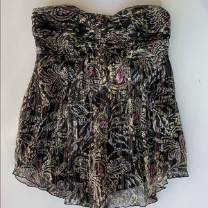 Express Silk strapless Shirt Size 8 super cute